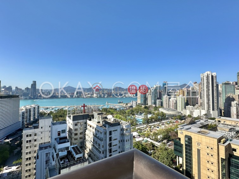 Property Search Hong Kong | OneDay | Residential | Rental Listings | Unique 1 bed on high floor with harbour views & balcony | Rental