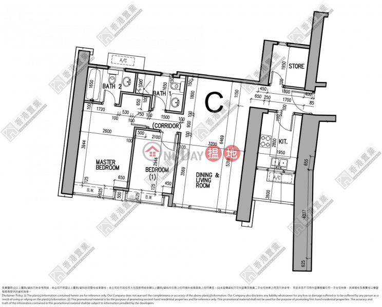HK$ 23.5M, The Harbourside Tower 2, Yau Tsim Mong Two bedrooms, one suite, and one study in The Harbourside