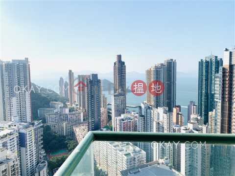 Elegant 3 bed on high floor with sea views & balcony | Rental | University Heights Block 2 翰林軒2座 _0