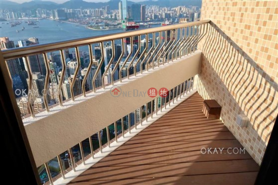 1房1廁,實用率高,極高層,露台《富景花園出租單位》58A-58B干德道 | 西區-香港-出租|HK$ 38,000/ 月