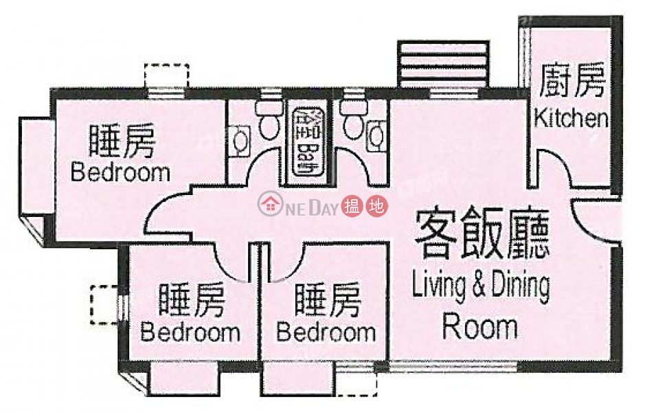 Property Search Hong Kong | OneDay | Residential Rental Listings, Heng Fa Chuen Block 29 | 3 bedroom Mid Floor Flat for Rent