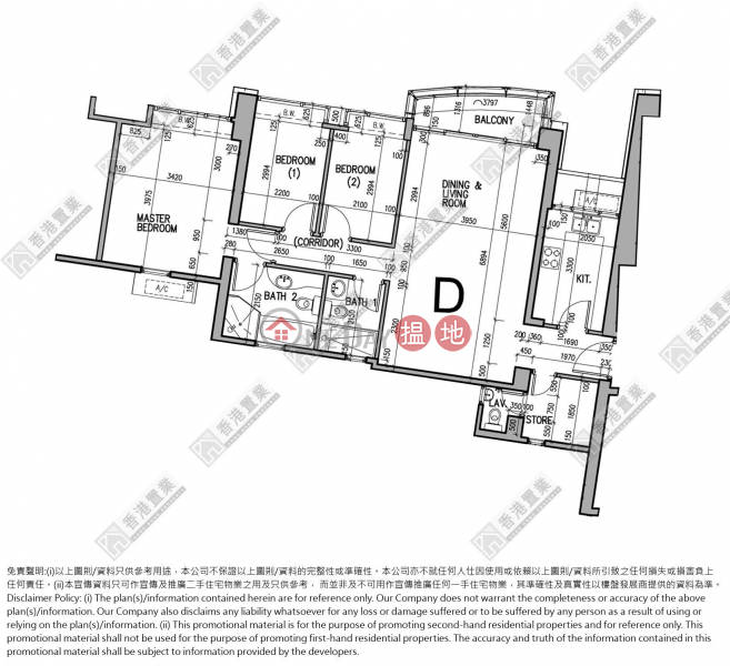 Three bedrooms and one apartment in The Harbourside | The Harbourside Tower 1 君臨天下1座 Sales Listings