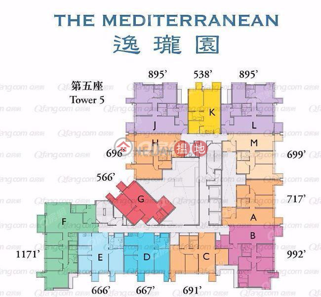 The Mediterranean Tower 5 | 3 bedroom High Floor Flat for Sale | The Mediterranean Tower 5 逸瓏園5座 Sales Listings