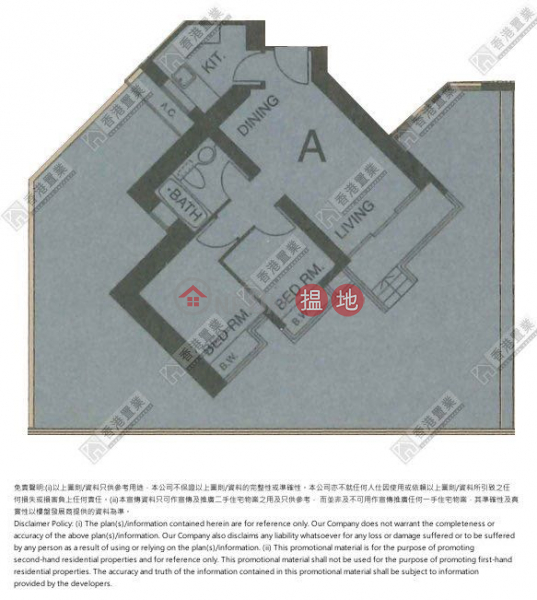 HK$ 13M | Tower 1 The Victoria Towers Yau Tsim Mong, Two-bedroom unit with a large terrace (724 sq. ft.) at The Victoria Towers