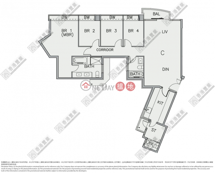 HK$ 8,000萬|Grand Austin 3座|油尖旺-GRAND AUSTIN四房一套