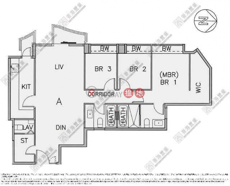 HK$ 3,500萬|Grand Austin 1座|油尖旺3房1套 連露台開揚海景