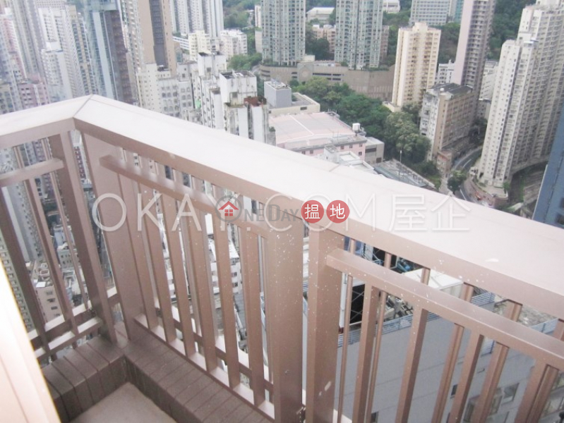 HK$ 50,000/ month | Cadogan | Western District, Tasteful 3 bed on high floor with sea views & balcony | Rental