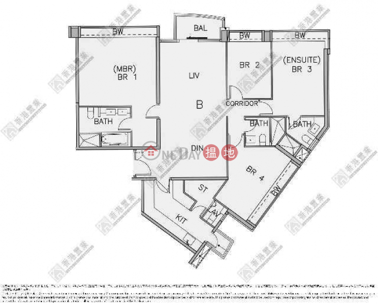 HK$ 66M | Grand Austin Tower 5, Yau Tsim Mong 4-bedroom (2 ensuites) apartment with balcony and unobstructed panoramic Victoria Harbour & fireworks views