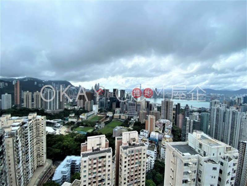 Rare 3 bed on high floor with harbour views & balcony | Rental | Elm Tree Towers Block A 愉富大廈A座 Rental Listings