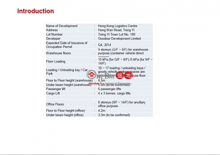 Asia Logistics Hub - SF Centre, Goodman Interlink 嘉民領達中心 Rental Listings | Kwai Tsing District (poonc-04474)