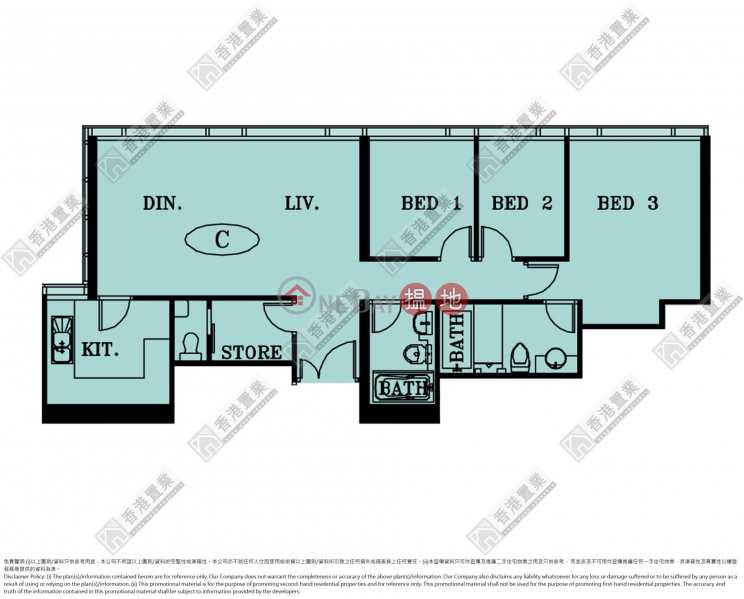 HK$ 59.8M | The Cullinan Tower 21 Zone 1 (Sun Sky) Yau Tsim Mong Three bedrooms and one apartment in The Cullinan Sun Sky