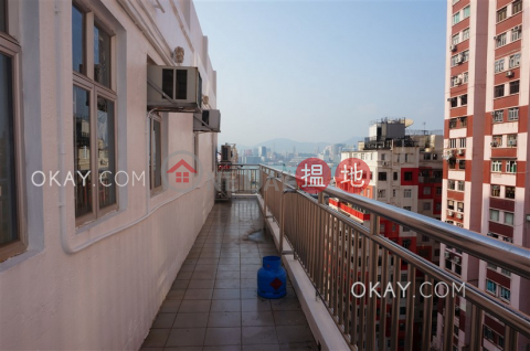 Elegant 2 bed on high floor with sea views & balcony | Rental | Great George Building 華登大廈 _0