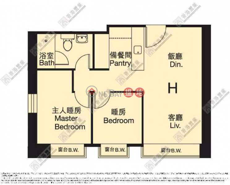 HK$ 1,280萬-凱譽油尖旺2房 開揚景