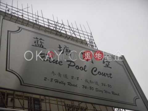 Stylish 2 bedroom on high floor with rooftop & parking | For Sale | Blue Pool Court 藍塘別墅 _0