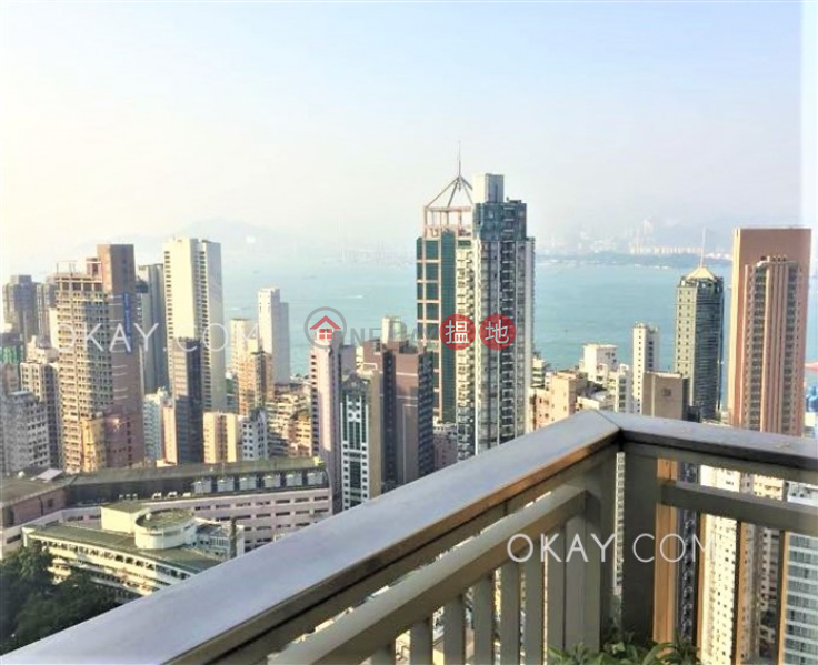 Stylish 2 bed on high floor with sea views & balcony | Rental | Centre Place 匯賢居 Rental Listings