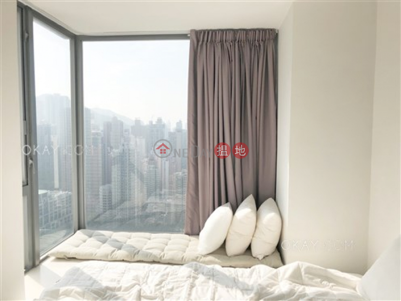 HK$ 25,500/ month, One Pacific Heights Western District, Tasteful 1 bed on high floor with sea views & balcony | Rental