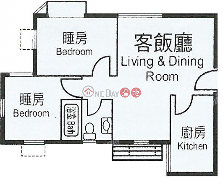 Heng Fa Chuen Block 38 | 2 bedroom Low Floor Flat for Sale | Heng Fa Chuen Block 38 杏花邨38座 Sales Listings
