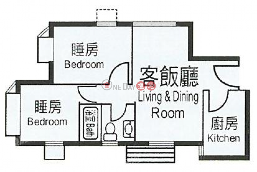 HK$ 18,500/ month, Heng Fa Chuen Block 17, Eastern District Heng Fa Chuen Block 17 | 2 bedroom High Floor Flat for Rent