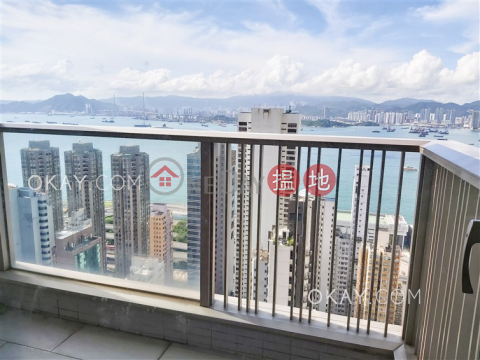 Elegant 2 bed on high floor with harbour views | Rental | Island Crest Tower 1 縉城峰1座 _0