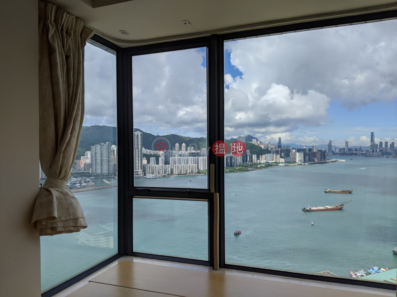 Property Search Hong Kong | OneDay | Residential Rental Listings | 3 side windows facing South West North; Victoria Harbour + LeiYueMun strait view Super High Floor