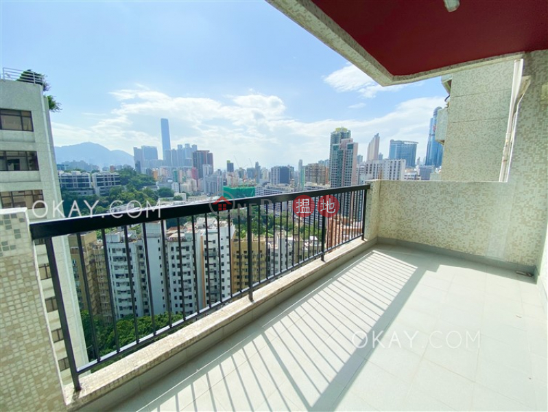 Lovely 3 bedroom on high floor with balcony & parking | Rental | The Crescent Block B 仁禮花園 B座 Rental Listings