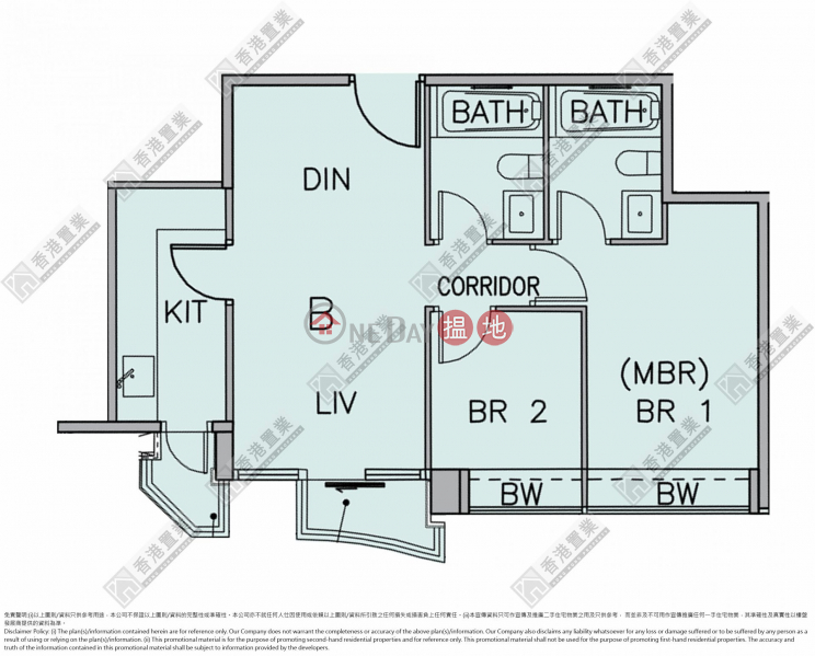 HK$ 17.5M Grand Austin Tower 3A, Yau Tsim Mong Two-bedroom unit at Grand Austin