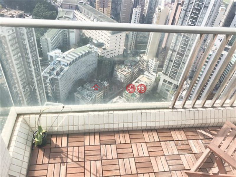 Property Search Hong Kong | OneDay | Residential Rental Listings | Tasteful 1 bed on high floor with sea views & balcony | Rental