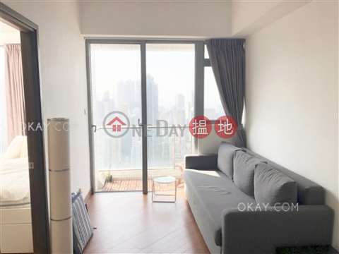 Tasteful 1 bed on high floor with sea views & balcony | Rental | One Pacific Heights 盈峰一號 _0