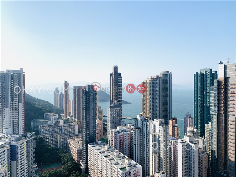 Elegant 3 bed on high floor with sea views & balcony | Rental | University Heights Block 2 翰林軒2座 Rental Listings